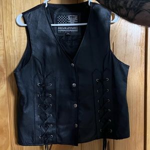 Vintage leather vest, has some flaws.